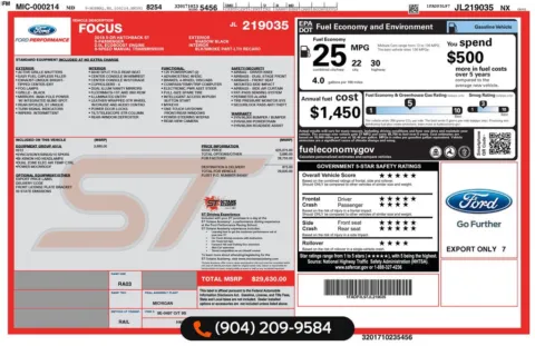 Photos of 2018 Ford Focus ST for sale in Jacksonville, FL at AUTOLAND