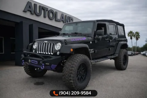 Black 2017 Jeep Wrangler Unlimited Sahara for sale in Jacksonville, FL