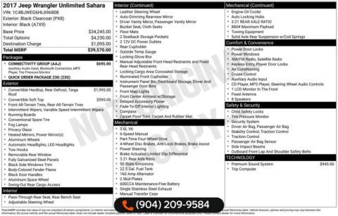 Photos of 2017 Jeep Wrangler Unlimited Sahara for sale in Jacksonville, FL at AUTOLAND