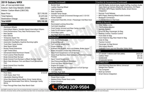 More photos of 2019 Subaru WRX at AUTOLAND, FL