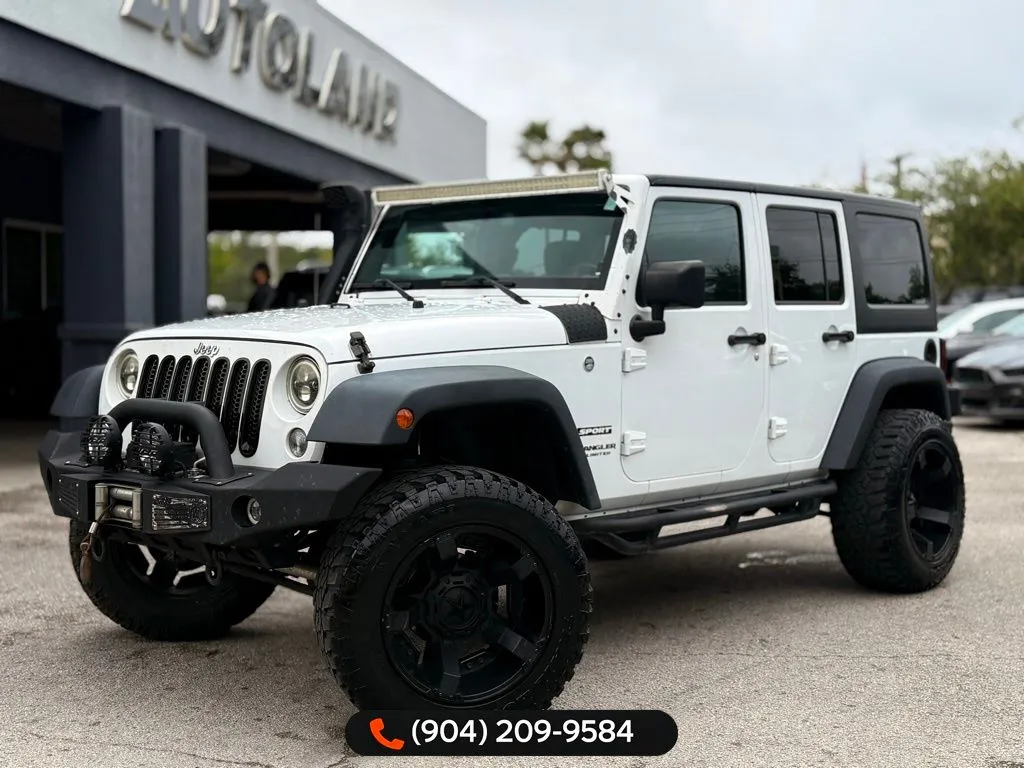 White 2016 Jeep Wrangler Unlimited Sport for sale in Jacksonville, FL