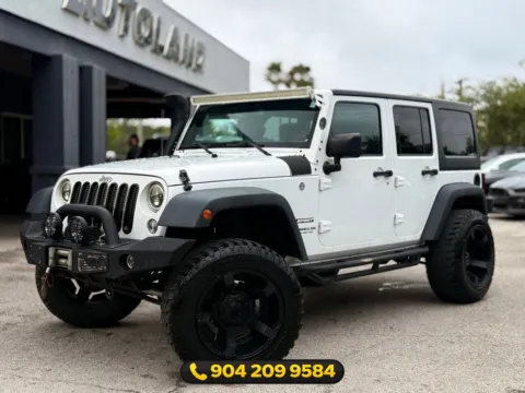 White 2016 Jeep Wrangler Unlimited Sport for sale in Jacksonville, FL