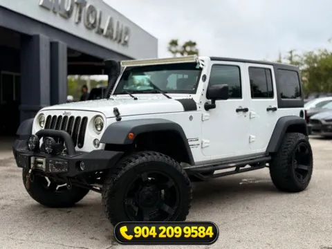 White 2016 Jeep Wrangler Unlimited Sport for sale in Jacksonville, FL