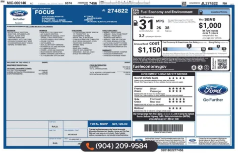 Another view of 2018 Ford Focus SE for sale in Jacksonville, FL at AUTOLAND