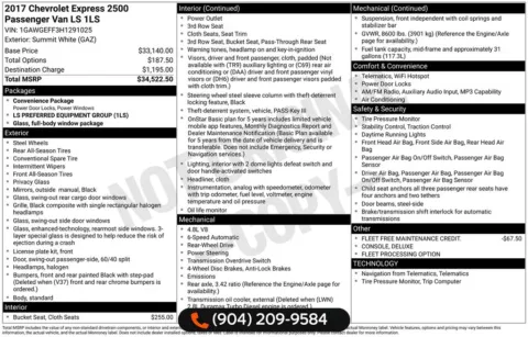 More photos of 2017 Chevrolet Express 2500 LS at AUTOLAND, FL