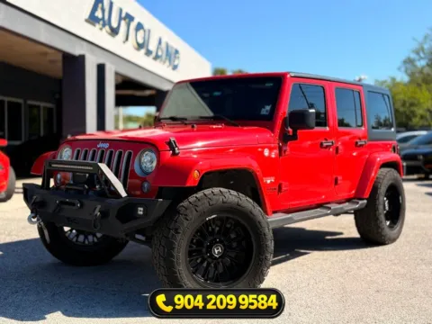 Red 2018 Jeep Wrangler JK Unlimited Sahara for sale in Jacksonville, FL