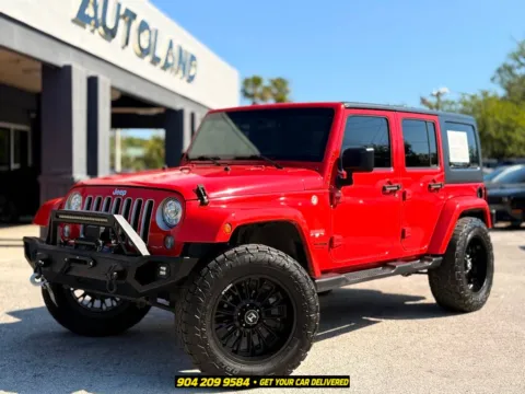 Red 2018 Jeep Wrangler JK Unlimited Sahara for sale in Jacksonville, FL