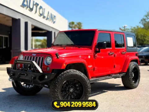 Red 2018 Jeep Wrangler JK Unlimited Sahara for sale in Jacksonville, FL