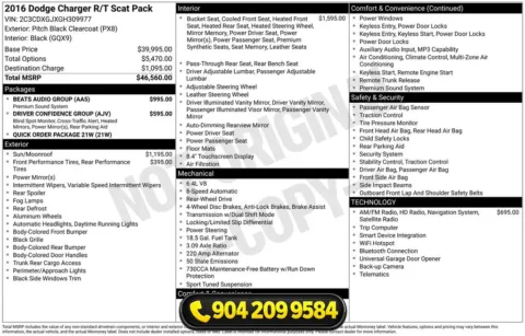 Another view of 2016 Dodge Charger R/T Scat Pack for sale in Jacksonville, FL at AUTOLAND