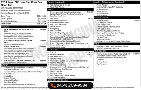 Another view of 2014 Ram 1500 Lone Star for sale in Jacksonville, FL at AUTOLAND