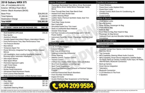 More photos of 2018 Subaru WRX STi at AUTOLAND, FL