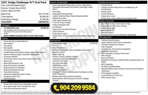 Gray 2021 Dodge Challenger R/T Scat Pack for sale in Jacksonville, FL