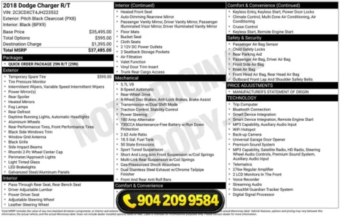 Photos of 2018 Dodge Charger R/T for sale in Jacksonville, FL at AUTOLAND