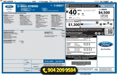 Photos of 2015 Ford C-Max Hybrid SEL for sale in Jacksonville, FL at AUTOLAND