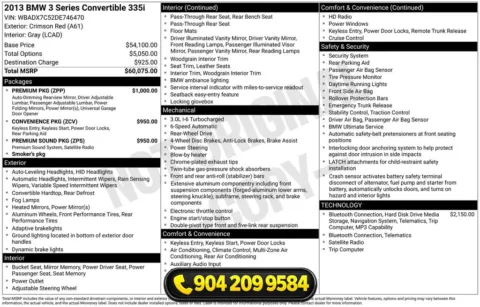 Another view of 2013 BMW 3 Series 335i for sale in Jacksonville, FL at AUTOLAND