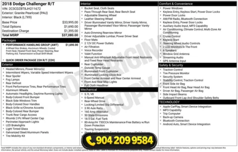 Photos of 2018 Dodge Challenger R/T for sale in Jacksonville, FL at AUTOLAND