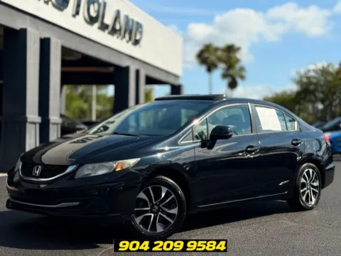 Black 2013 Honda Civic EX for sale in Jacksonville, FL
