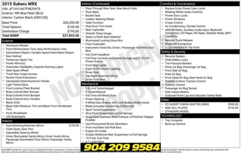 Photos of 2015 Subaru Impreza WRX for sale in Jacksonville, FL at AUTOLAND