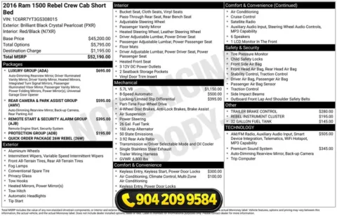 Another view of 2016 Ram 1500 Rebel for sale in Jacksonville, FL at AUTOLAND