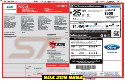Photos of 2018 Ford Focus ST for sale in Jacksonville, FL at AUTOLAND