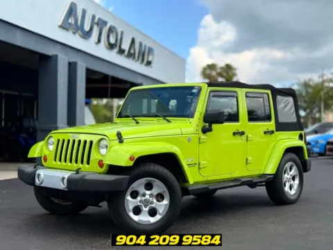 Green 2013 Jeep Wrangler Unlimited Sahara for sale in Jacksonville, FL