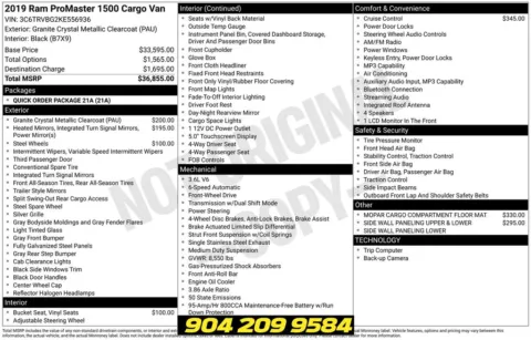 Photos of 2019 Ram ProMaster 1500 for sale in Jacksonville, FL at AUTOLAND
