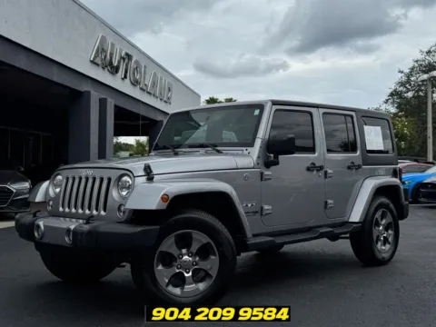 Silver 2018 Jeep Wrangler JK Unlimited Sahara for sale in Jacksonville, FL