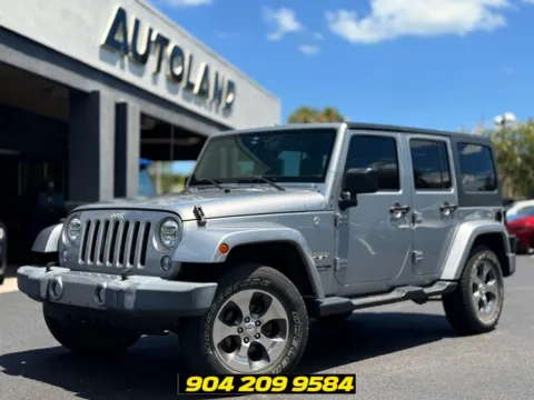 Silver 2018 Jeep Wrangler JK Unlimited Sahara for sale in Jacksonville, FL