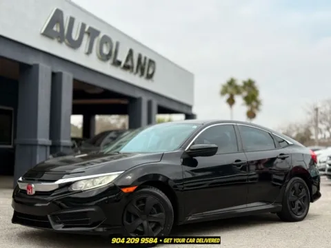 Black 2017 Honda Civic LX for sale in Jacksonville, FL