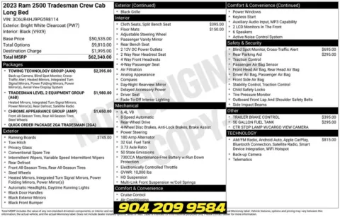 Photos of 2023 Ram 2500 Tradesman for sale in Jacksonville, FL at AUTOLAND