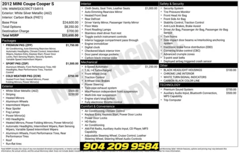 Another view of 2012 MINI Cooper S for sale in Jacksonville, FL at AUTOLAND