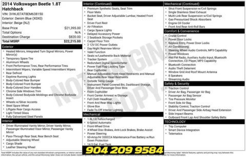 Another view of 2014 Volkswagen Beetle 1.8T for sale in Jacksonville, FL at AUTOLAND