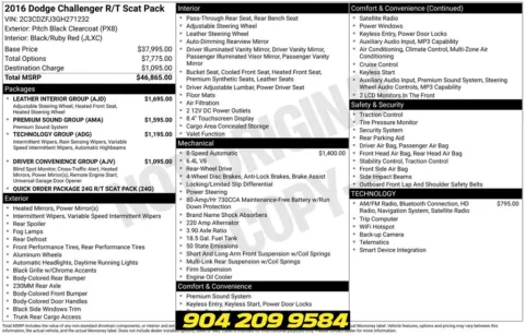 Photos of 2016 Dodge Challenger R/T Scat Pack for sale in Jacksonville, FL at AUTOLAND