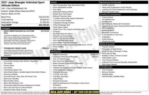 Photos of 2021 Jeep Wrangler Unlimited Sport Altitude for sale in Jacksonville, FL at AUTOLAND