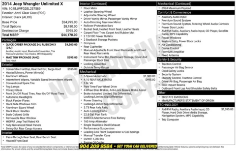 Gray 2014 Jeep Wrangler Unlimited Rubicon for sale in Jacksonville, FL