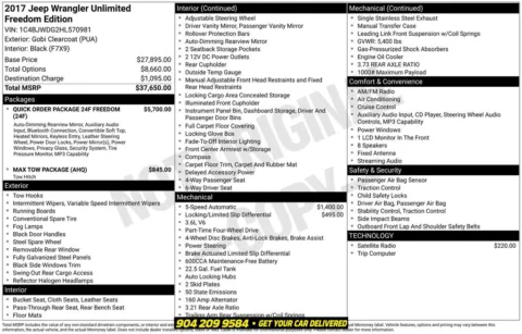 Photos of 2017 Jeep Wrangler Unlimited Sport for sale in Jacksonville, FL at AUTOLAND