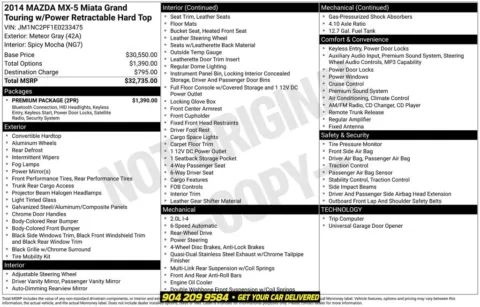Photos of 2014 Mazda Miata PRHT Grand Touring for sale in Jacksonville, FL at AUTOLAND