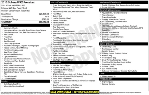 Photos of 2015 Subaru Impreza WRX for sale in Jacksonville, FL at AUTOLAND