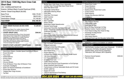 Another view of 2015 Ram 1500 Big Horn for sale in Jacksonville, FL at AUTOLAND