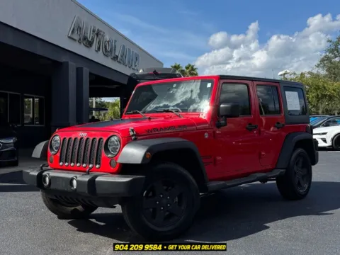 Red 2015 Jeep Wrangler Unlimited Sport for sale in Jacksonville, FL