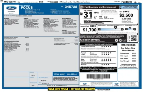 Photos of 2015 Ford Focus SE for sale in Jacksonville, FL at AUTOLAND