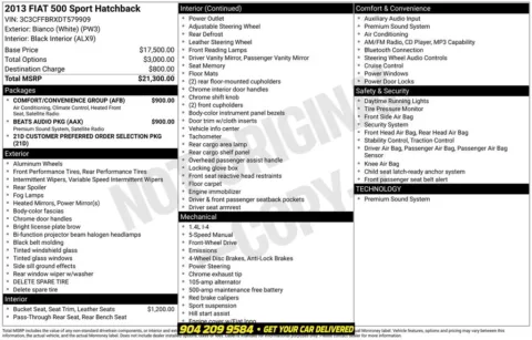 Photos of 2013 Fiat 500 Sport for sale in Jacksonville, FL at AUTOLAND