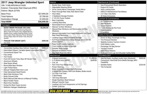 Photos of 2017 Jeep Wrangler Unlimited Sport for sale in Jacksonville, FL at AUTOLAND