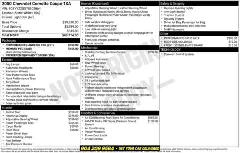 Photos of 2000 Chevrolet Corvette for sale in Jacksonville, FL at AUTOLAND