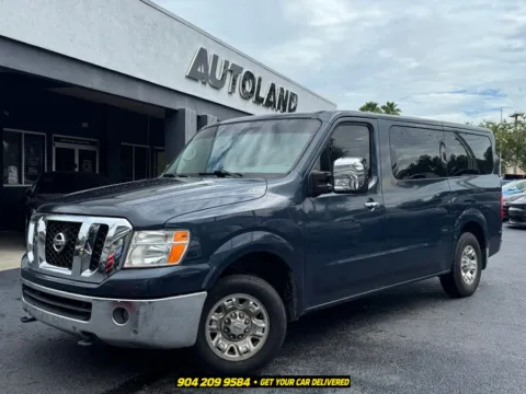 Blue 2016 Nissan NV Passenger SL for sale in Jacksonville, FL