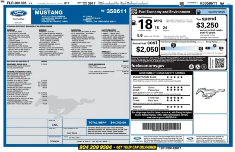 Photos of 2017 Ford Mustang GT Premium for sale in Jacksonville, FL at AUTOLAND