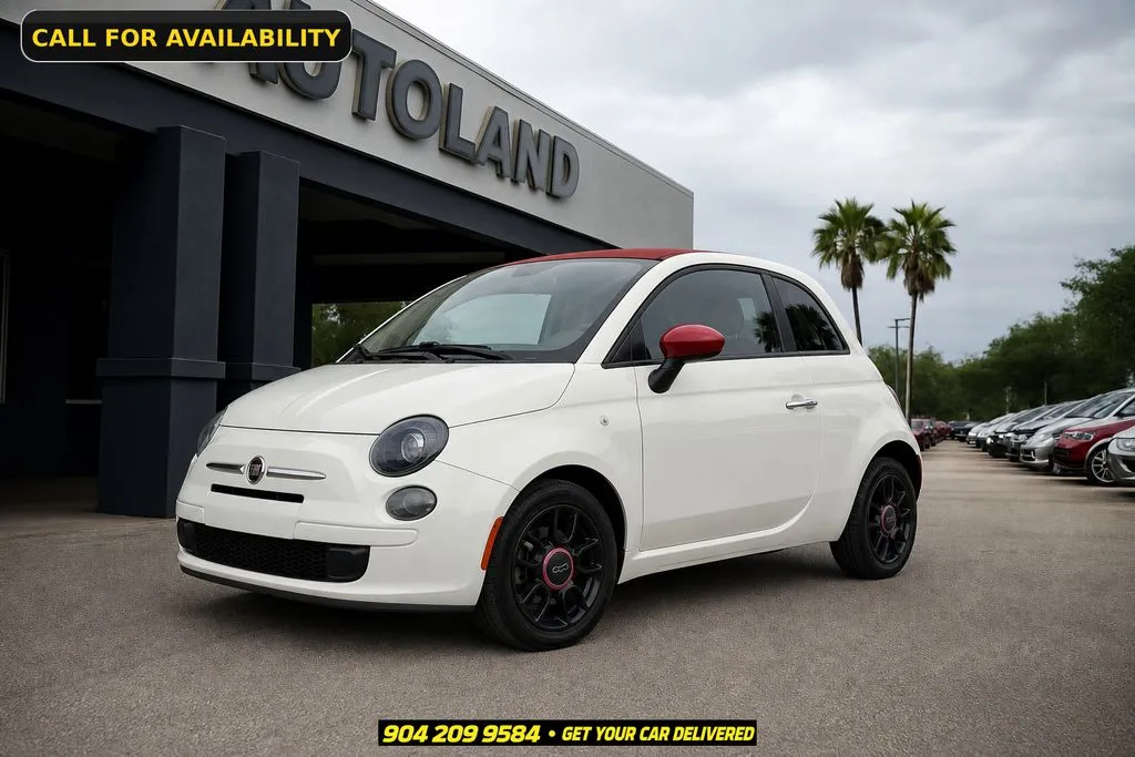 White 2015 Fiat 500 Pop for sale in Jacksonville, FL