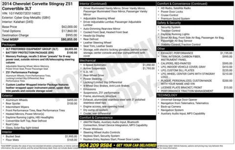 Photos of 2014 Chevrolet Corvette Stingray Z51 for sale in Jacksonville, FL at AUTOLAND