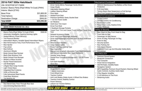 Photos of 2016 Fiat 500e Battery Electric for sale in Jacksonville, FL at AUTOLAND