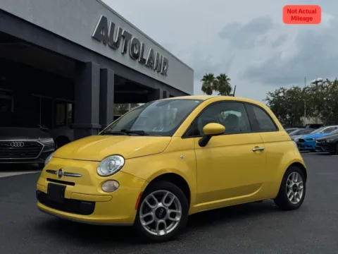 Yellow 2013 Fiat 500 Pop for sale in Jacksonville, FL